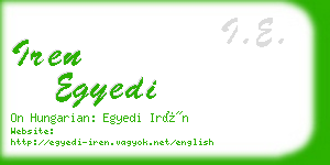 iren egyedi business card